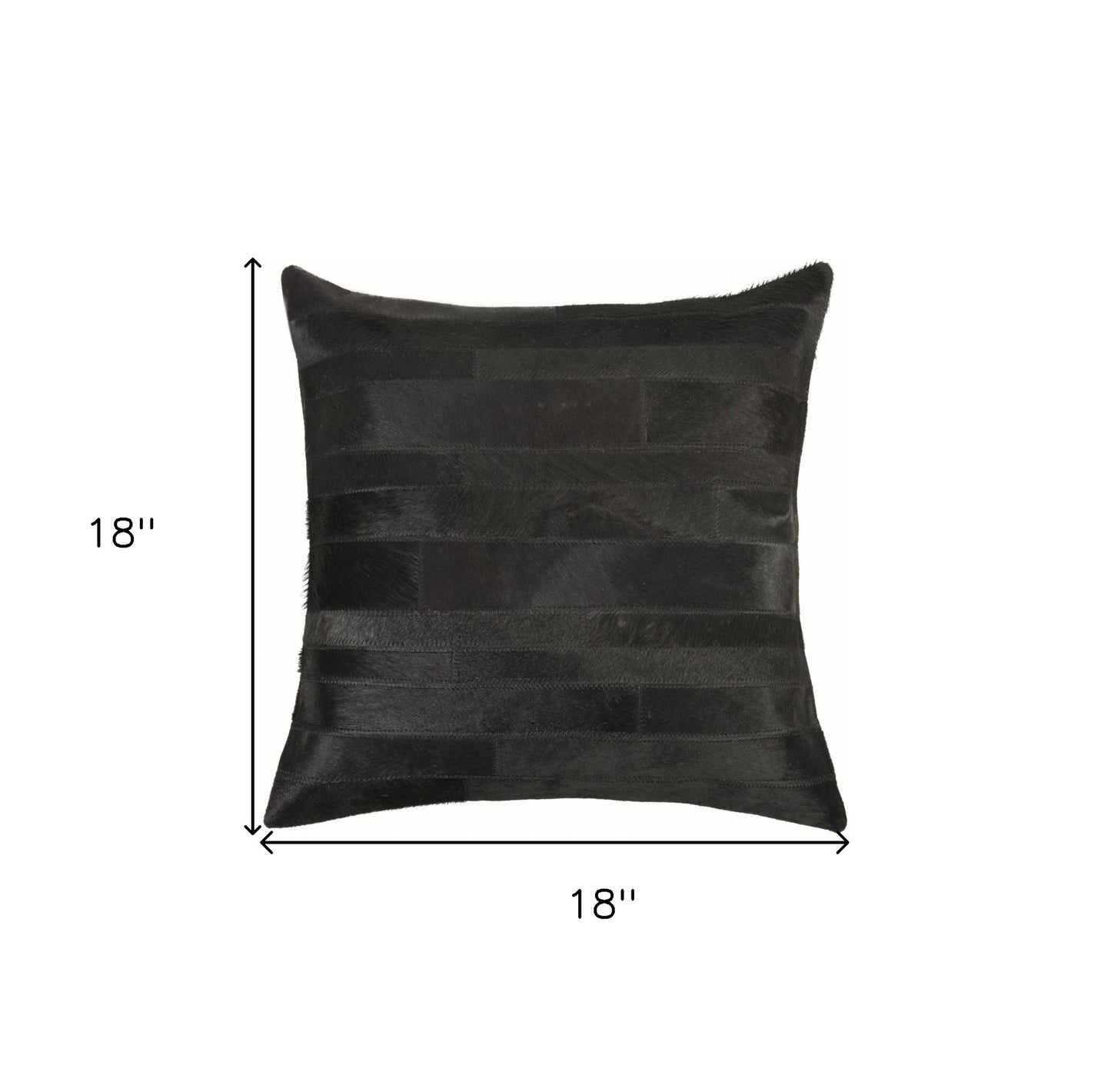 Black Cowhide Pillow