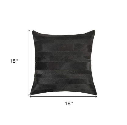 Black Cowhide Pillow