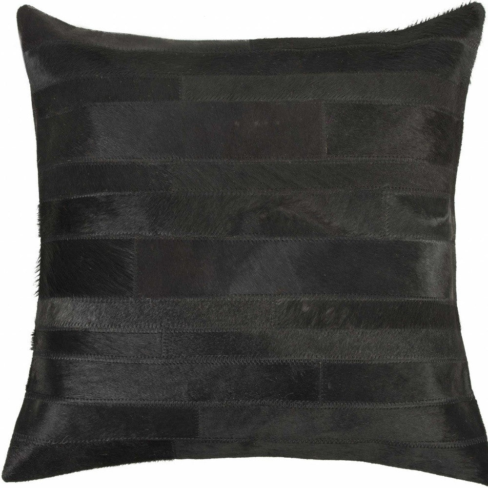 Black Cowhide Pillow