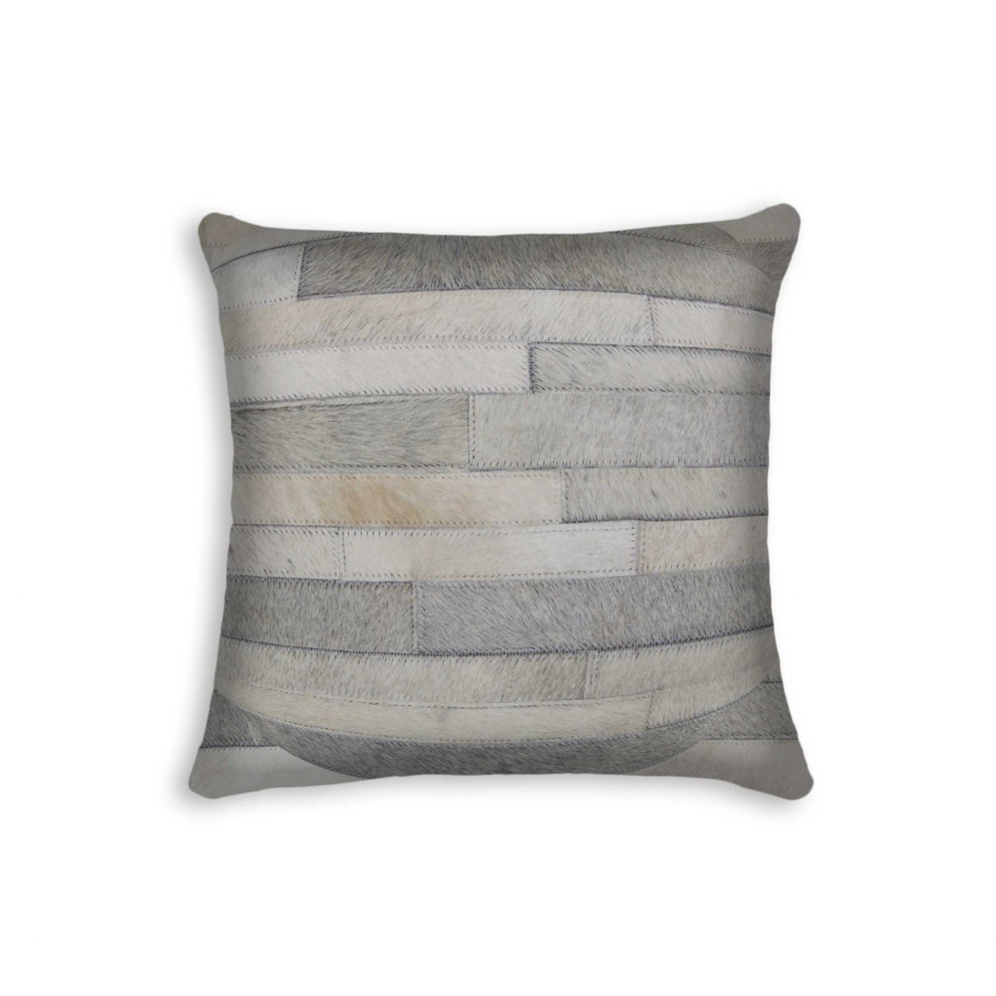 Gray Cowhide Pillow