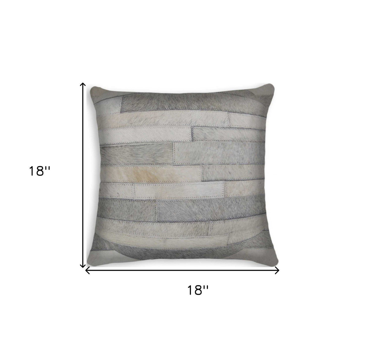 Gray Cowhide Pillow