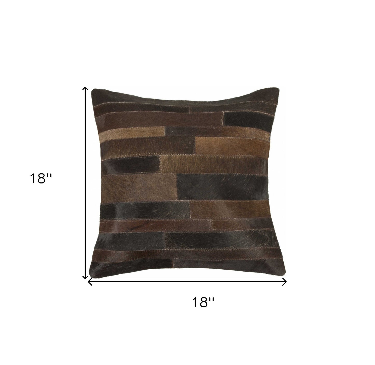 Chocolate Cowhide Pillow