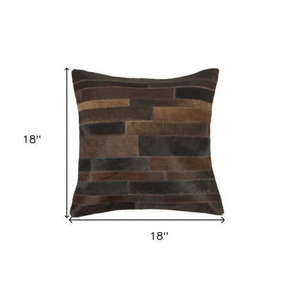 Chocolate Cowhide Pillow