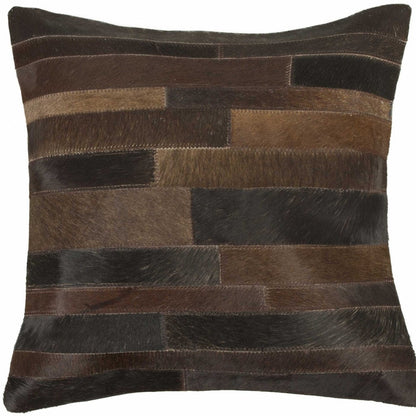 Chocolate Cowhide Pillow