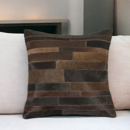 Chocolate Cowhide Pillow
