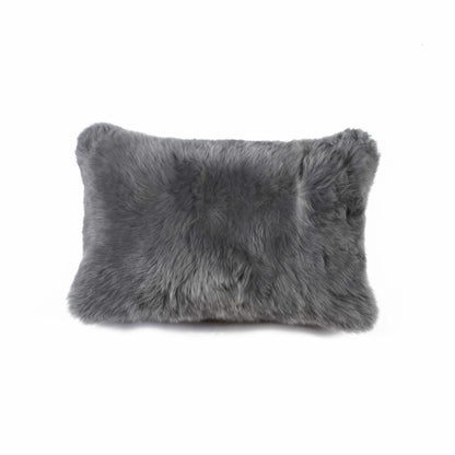 Gray Sheepskin Pillow