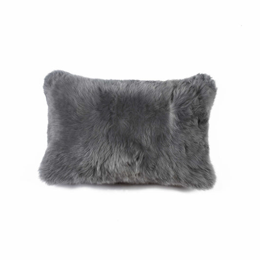 Gray Sheepskin Pillow
