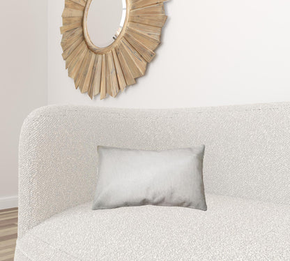 Off White Cowhide Pillow