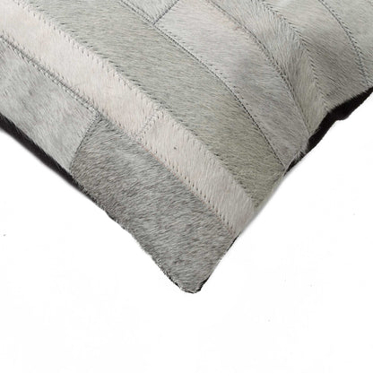Gray Cowhide Pillow