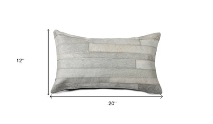 Gray Cowhide Pillow