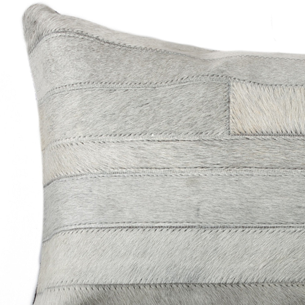 Gray Cowhide Pillow