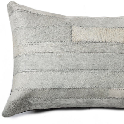 Gray Cowhide Pillow