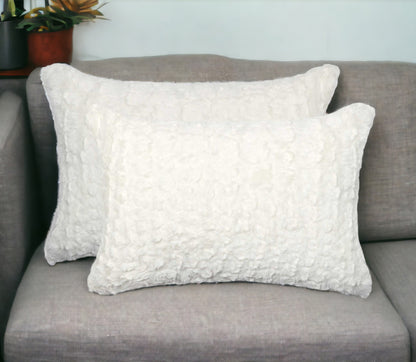 Ivory Faux Fur Pillow