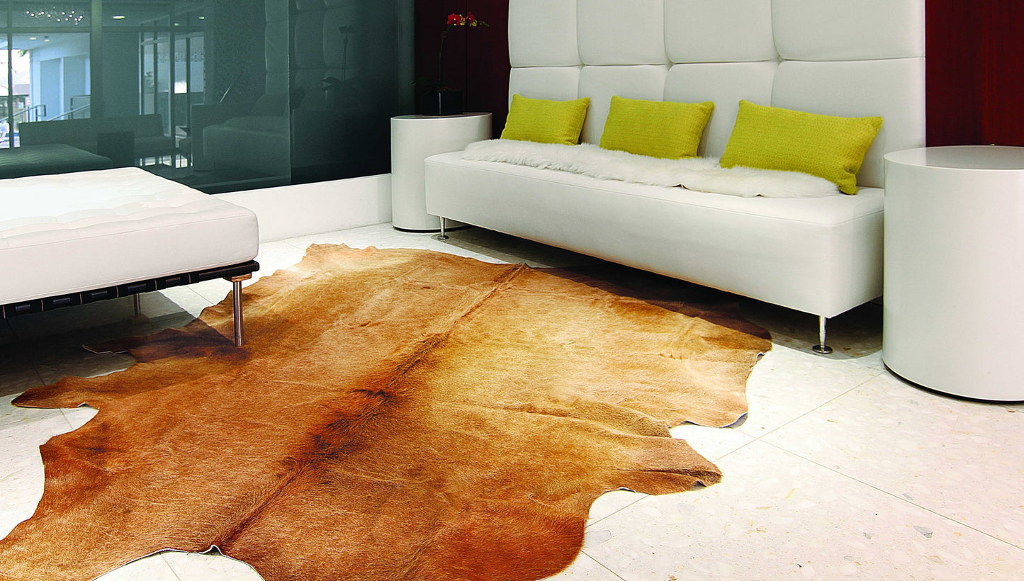 5 x 7 Tan Cowhide Rug