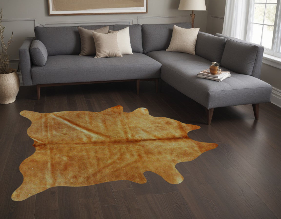 5 x 7 Tan Cowhide Rug