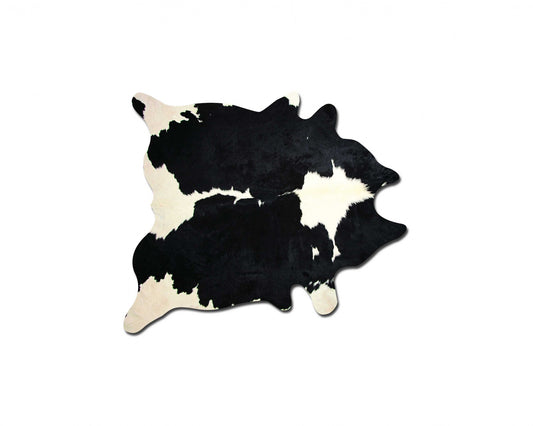 5 x 7 Black & White Cowhide Rug