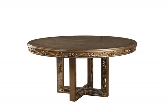 Antique Gold Poplar Dining Table