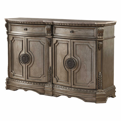 Champagne Solid Wood 2 Drawer Server