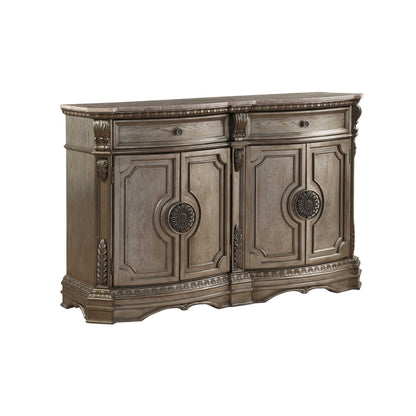 Champagne Solid Wood 2 Drawer Server