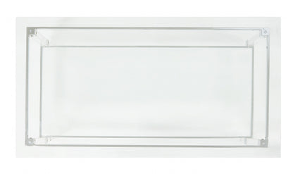 Clear Acrylic Chrome & Clear Glass Coffee Table