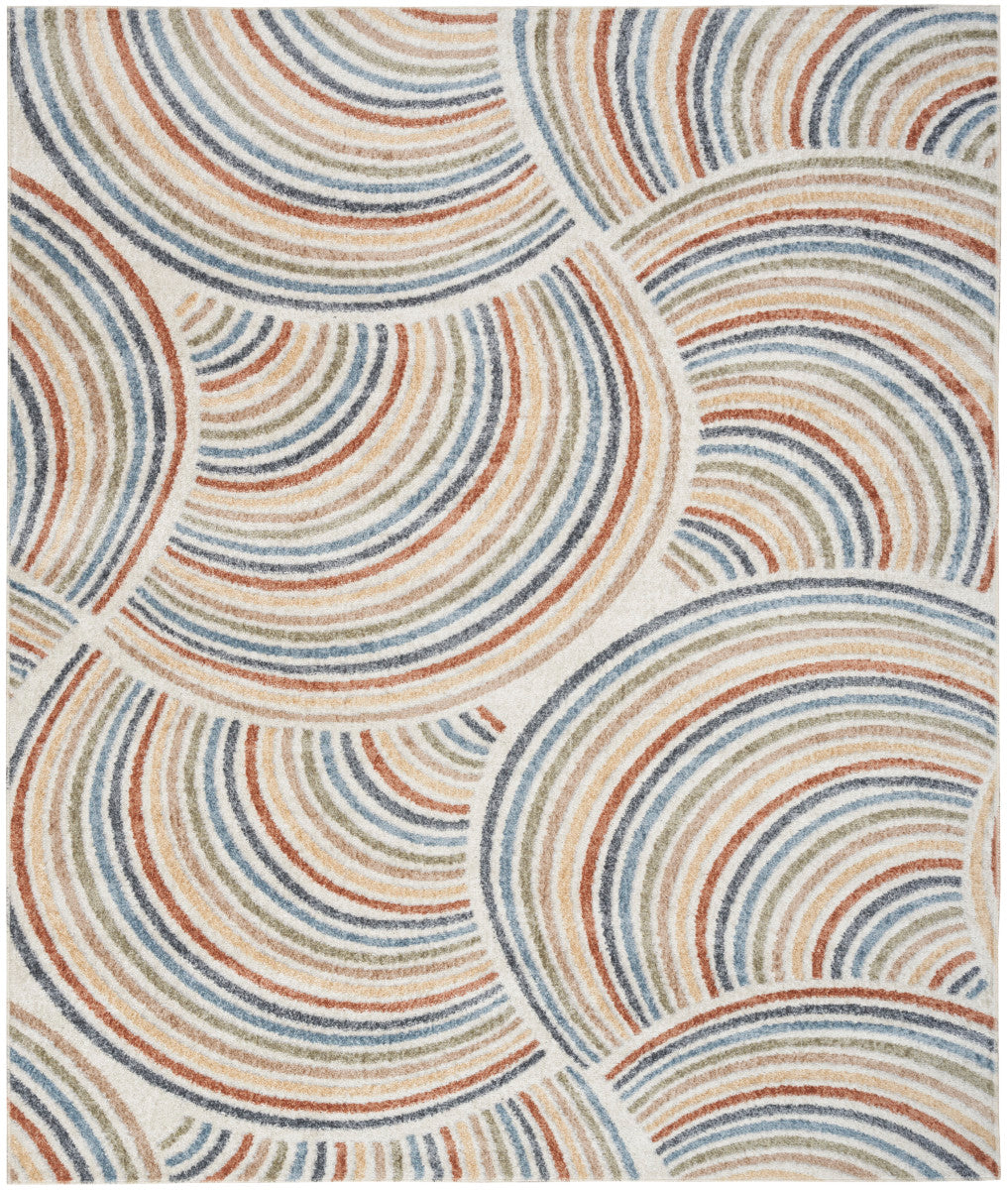 Nourison Astra Ivory & Multicolor Pet Friendly Machine Washable Rug - 12' x 15'
