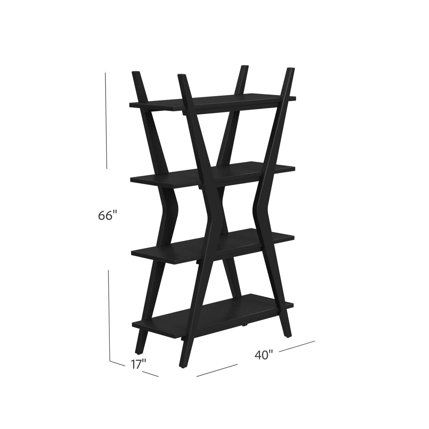 Stratton Black Etagere - Dimensional