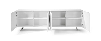 White Glass Solid Console Table