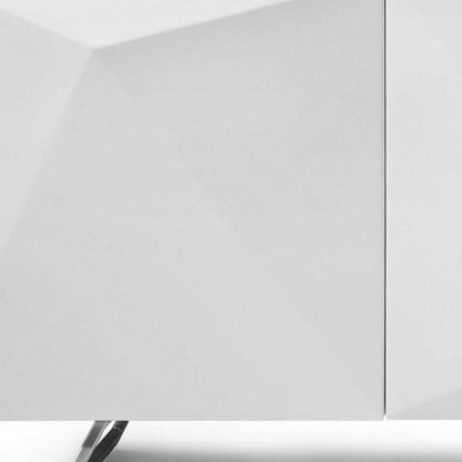 White Glass Solid Console Table