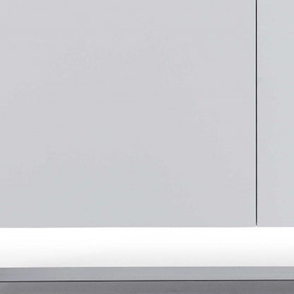 White Glass Frame Console Table