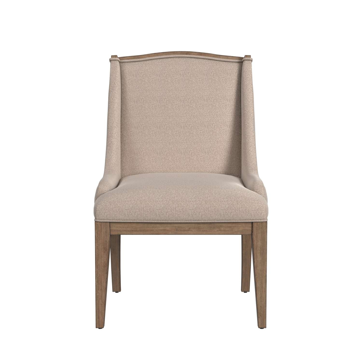 Buxton 36" Parsons Upholstered Dining Chair oatmeal fabric (Set of 2) - Straight On