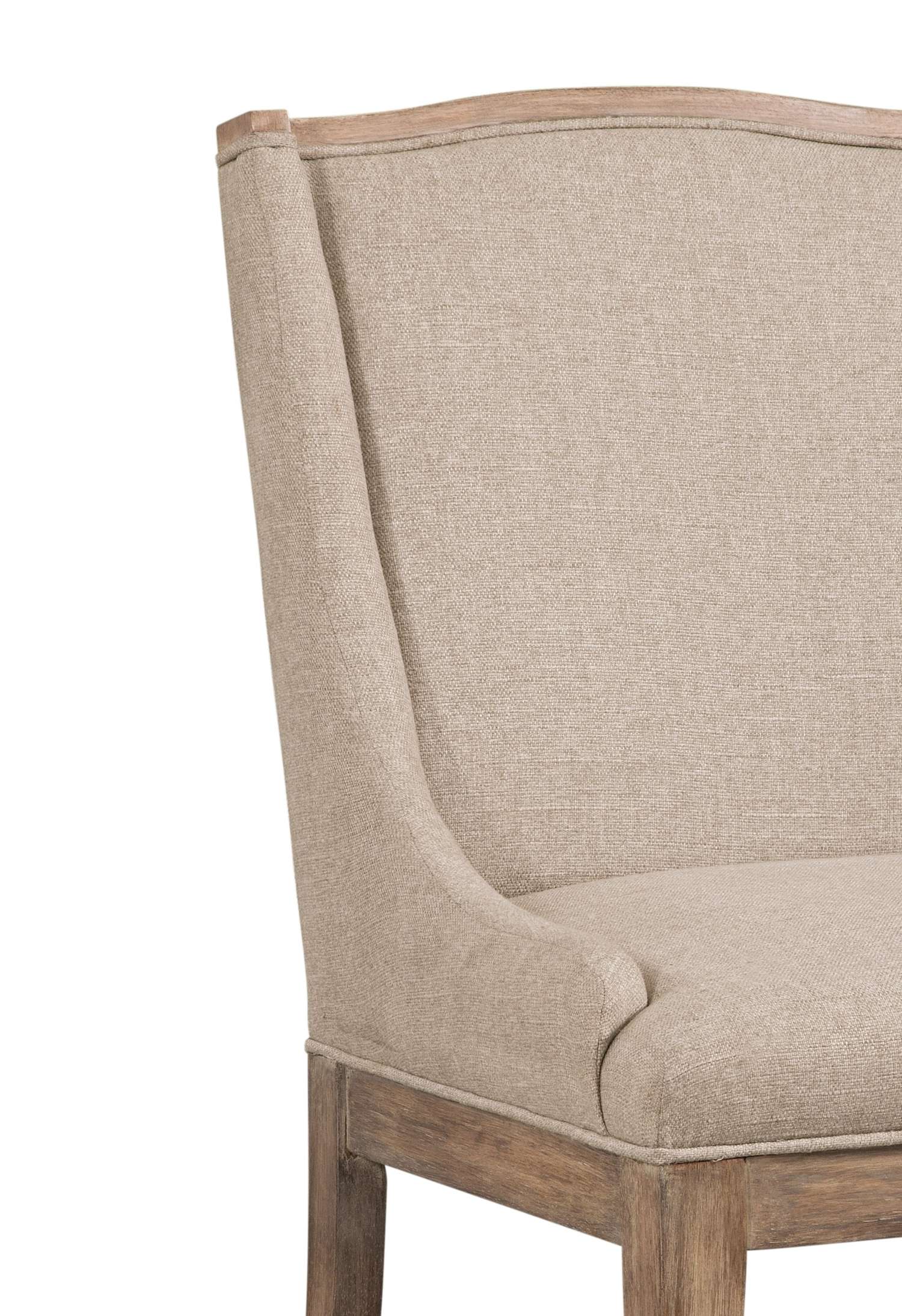 Buxton 36" Parsons Upholstered Dining Chair oatmeal fabric (Set of 2) - Detail