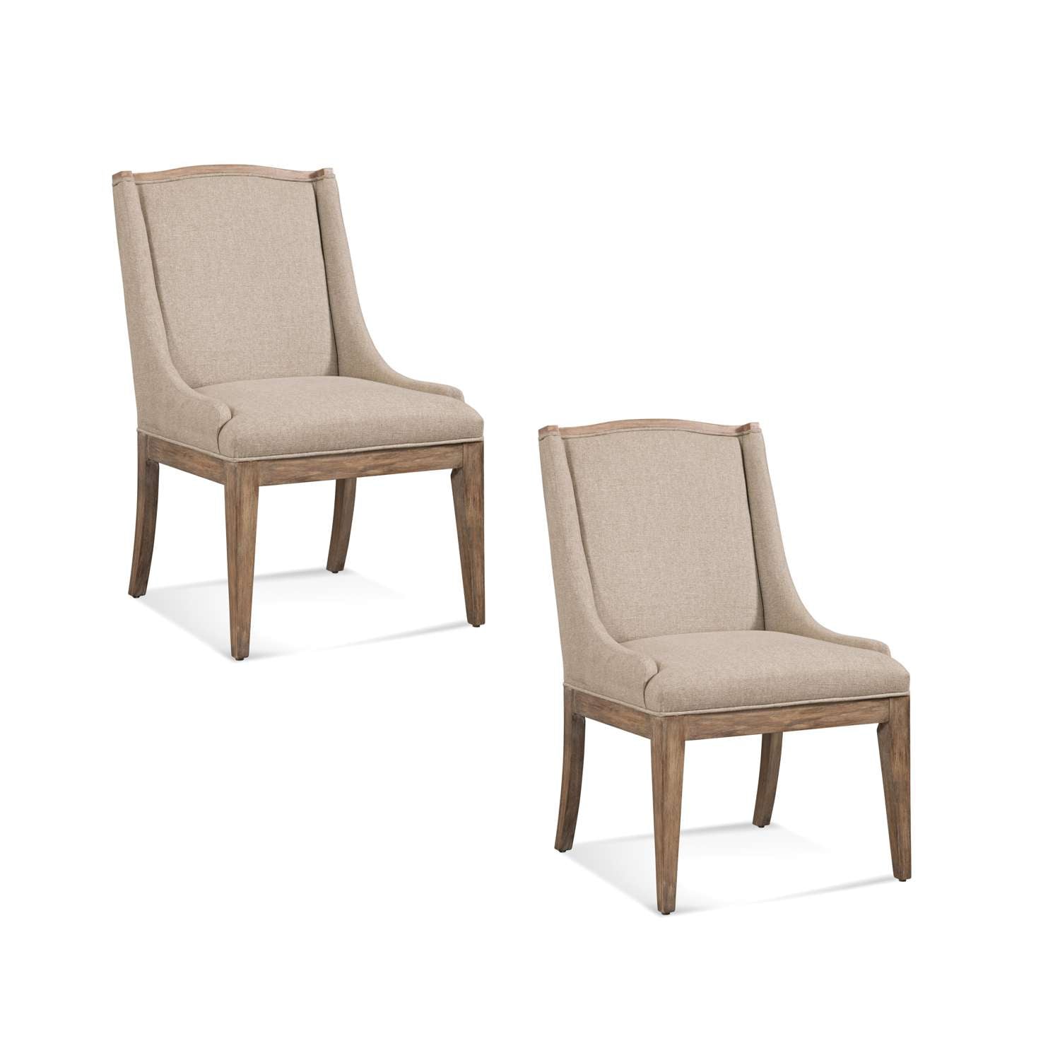 Buxton 36" Parsons Upholstered Dining Chair oatmeal fabric (Set of 2) - Angle