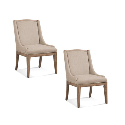Buxton 36" Parsons Upholstered Dining Chair oatmeal fabric (Set of 2) - Angle