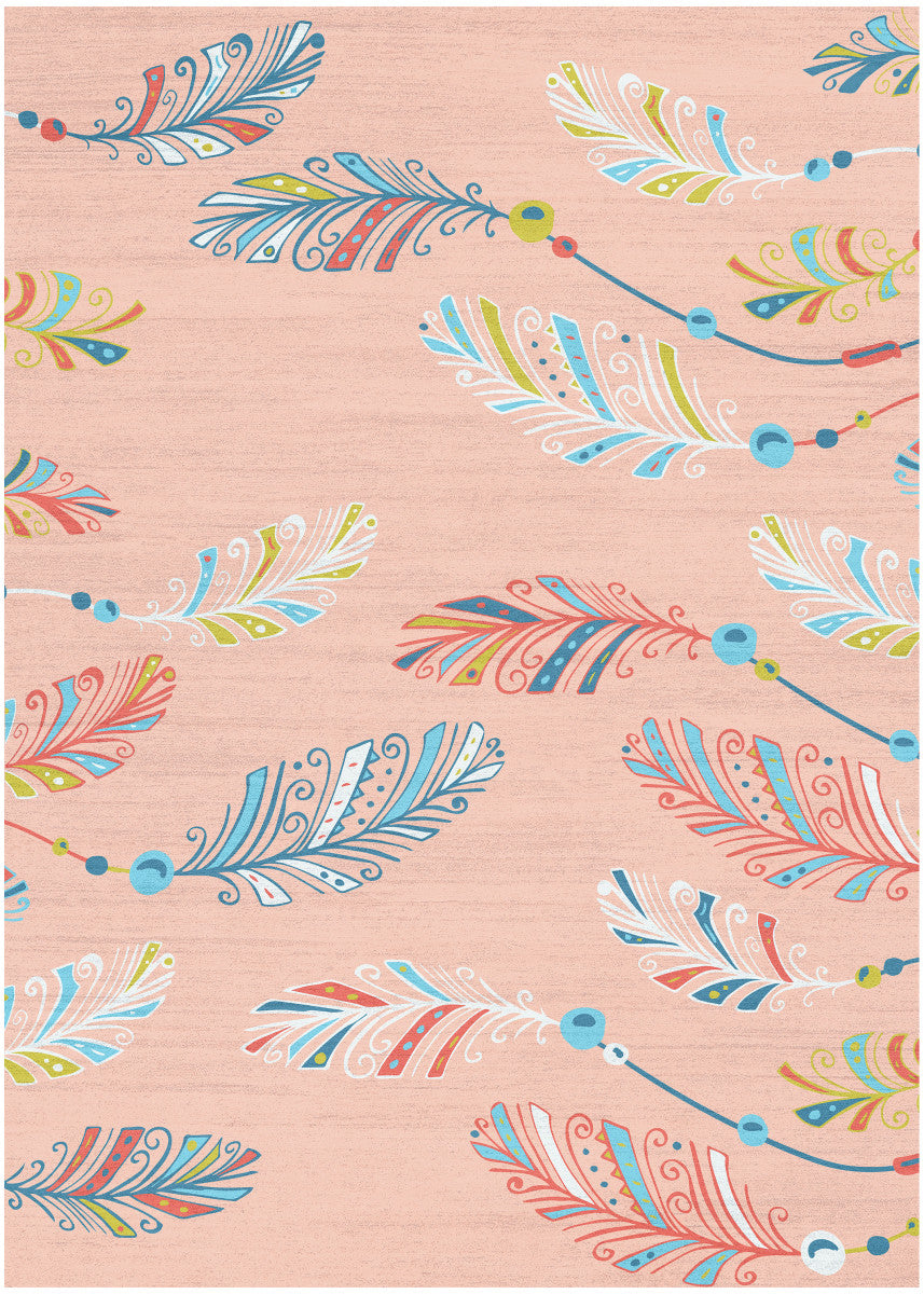 Nourison Imagination Pink & Multicolor Machine Washable Rug - 3'5" x 5'