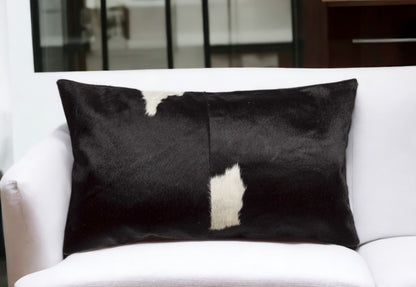 Black & White Cowhide Pillow