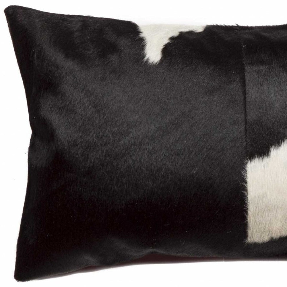 Black & White Cowhide Pillow