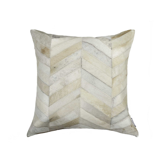 Natural Chevron Cowhide Pillow