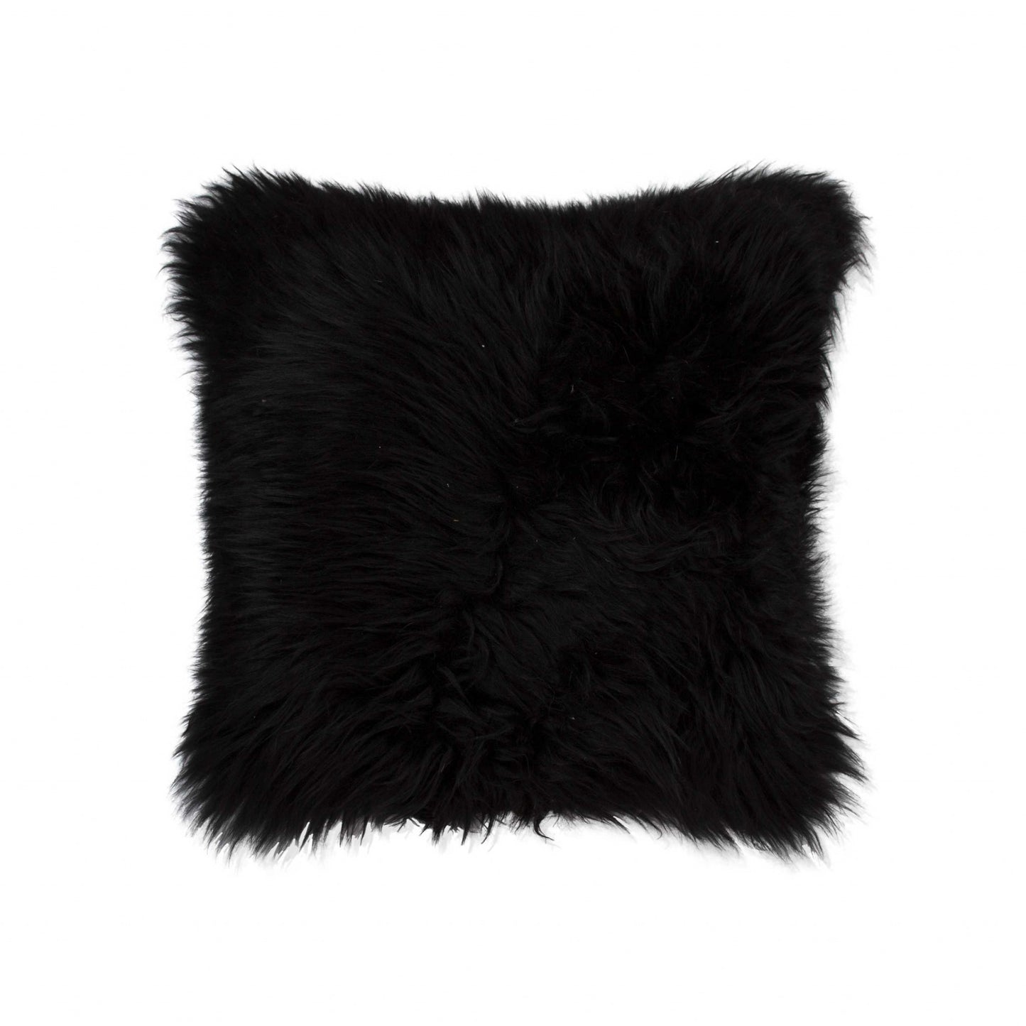 Black Sheepskin Pillow