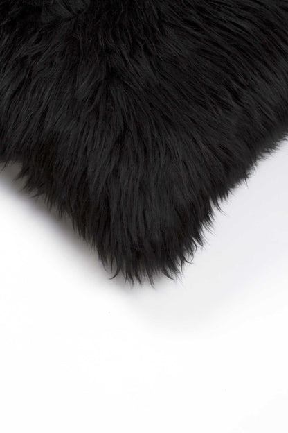 Black Sheepskin Pillow
