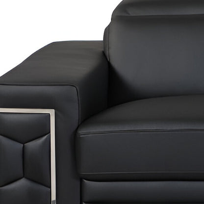 Black Italian Leather Sofa
