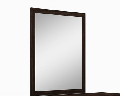 Dark Brown Framed Dresser Mirror