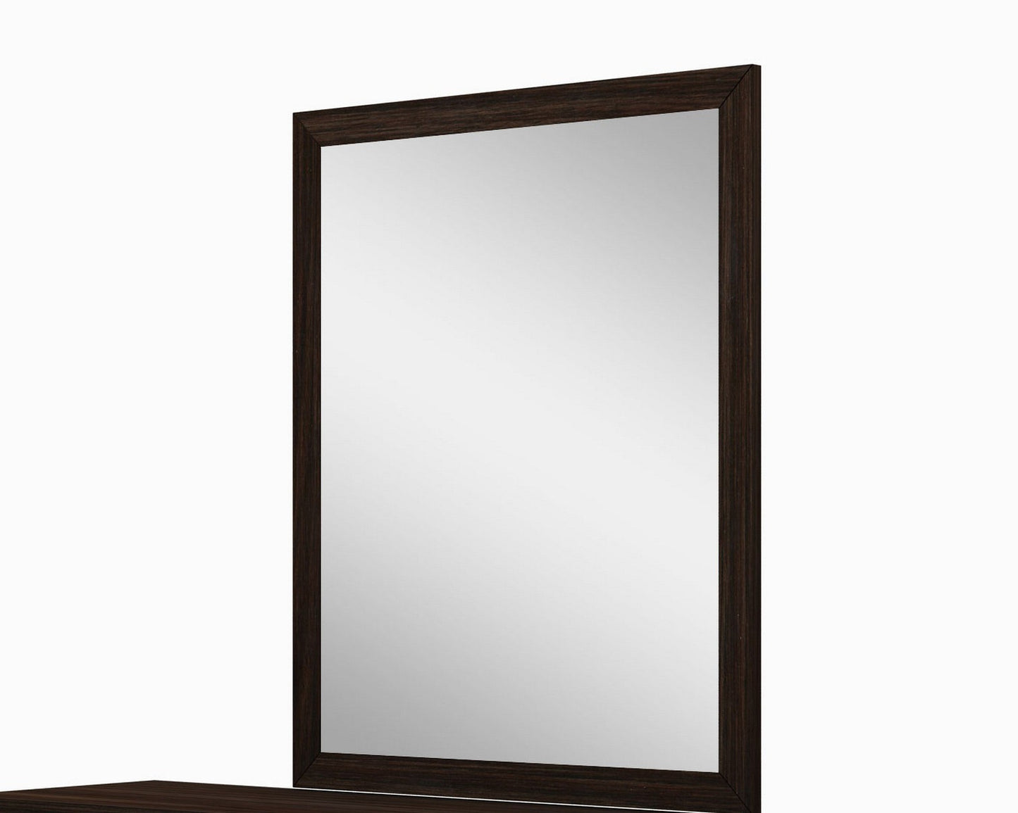 Dark Brown Framed Dresser Mirror