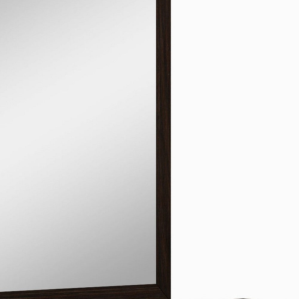 Dark Brown Framed Dresser Mirror