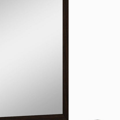 Dark Brown Framed Dresser Mirror