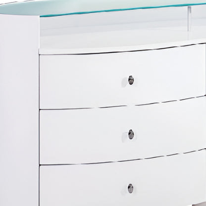 Gray Solid Wood 6-Drawer Chest