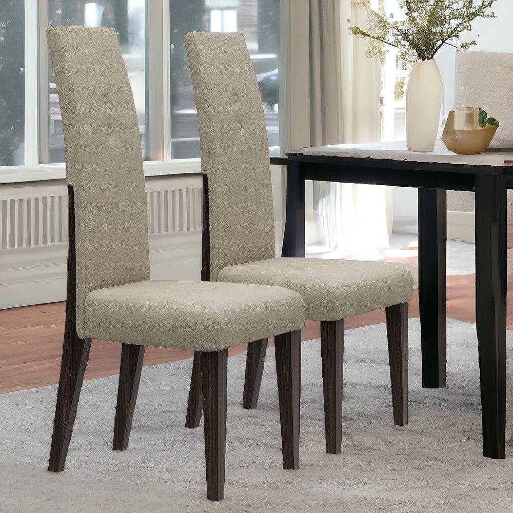 Brown & Espresso Microfiber Dining Chair - Set of 2