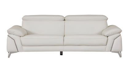 White Italian Leather Sofa