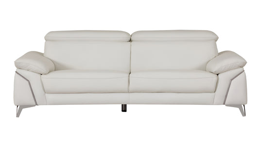 White Italian Leather Sofa