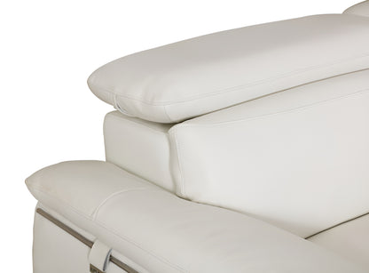 White Italian Leather Sofa
