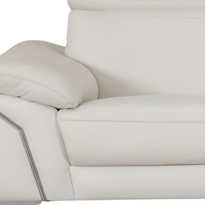 White Italian Leather Sofa